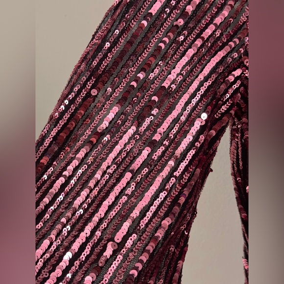 Bardot Sequin Wrap Dress - Picture 8 of 8